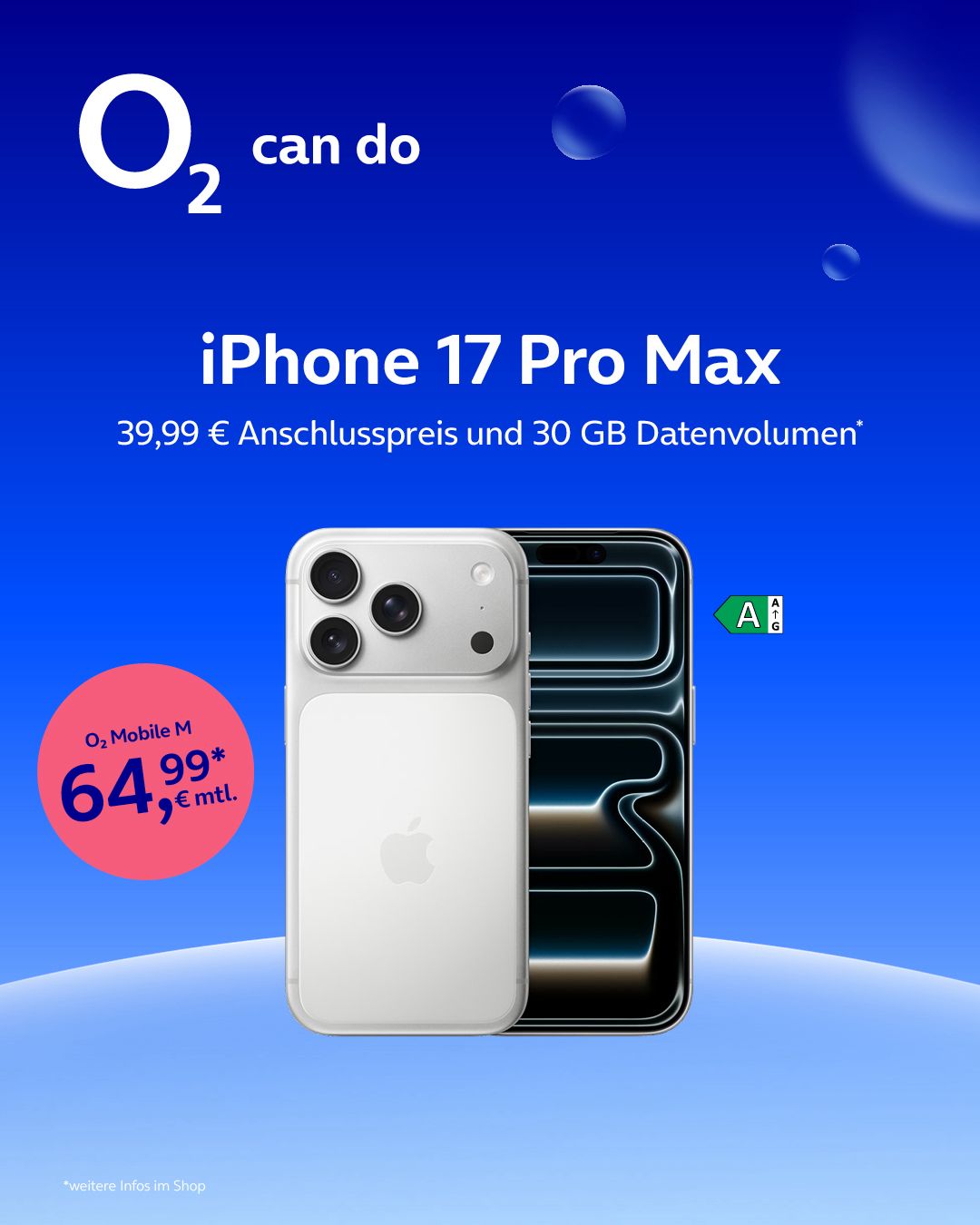 iPhone 17 Pro Max mit o2 Mobile M Bundle